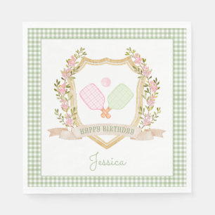 Låt oss Slått domstolen Preppy Pickle Boll Birth Pappersservett