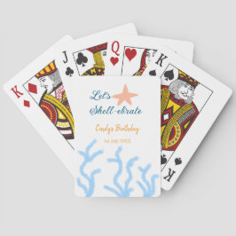 Låt oss snäcka under havets blå födelsedag casinokort