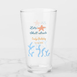 Låt oss snäcka under havets blå födelsedag glaskopp