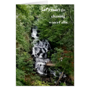 Låt oss Sök efter vattenfall Hälsningskort