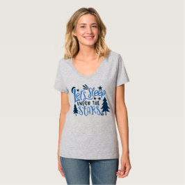 Låt oss sova under stjärnorna Månskogs camping T Shirt
