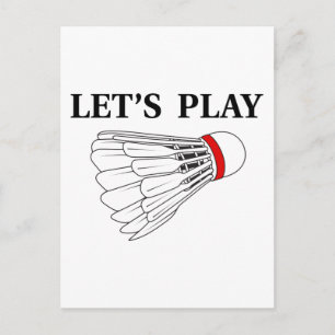 Låt oss spela badminton vykort
