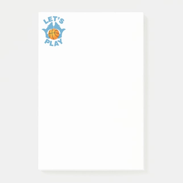 Låt oss spela basket post-it block (Framsida)