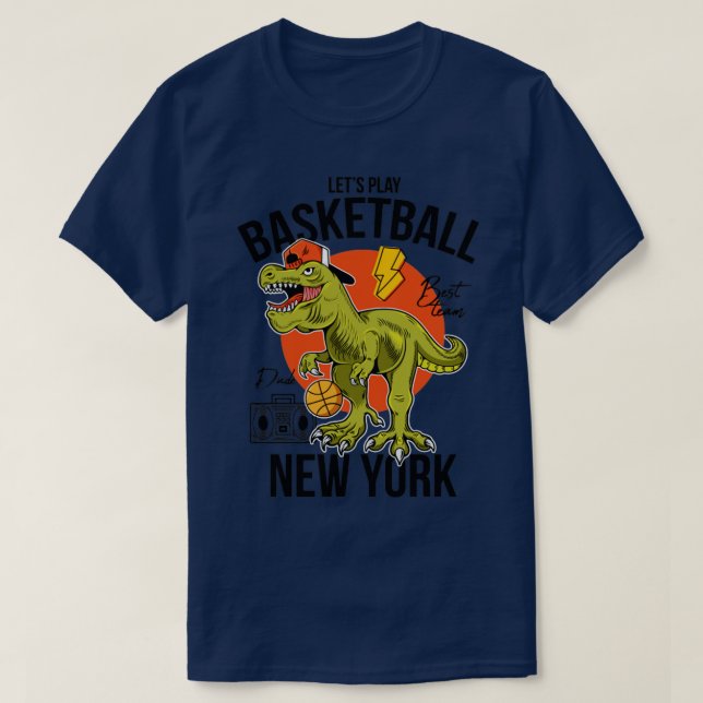Låt oss spela basketboll vid New York T Shirt (Design framsida)