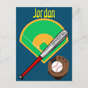 "Låt oss Spela Boll" Baseball Vykort