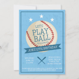 Låt oss Spela Boll Blue Baskeball Birthday-inbjuda Inbjudningar
