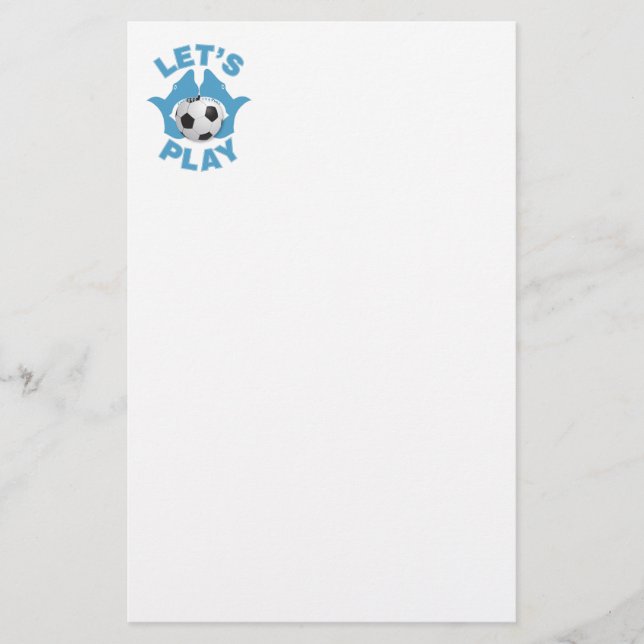 Låt oss spela fotboll brevpapper (Framsida)
