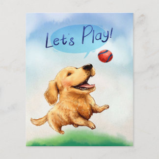 Låt oss spela | Golden Retriever Canvas Flygblad