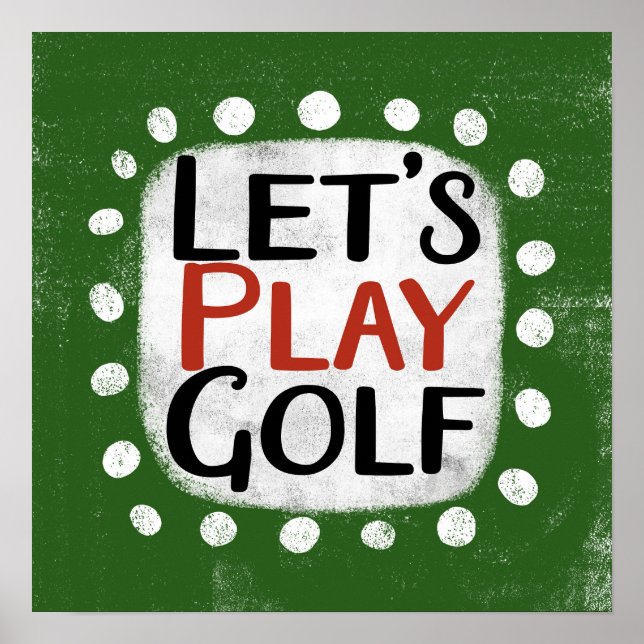 Låt oss Spela Golf Poster väggkonst (Framsidan)