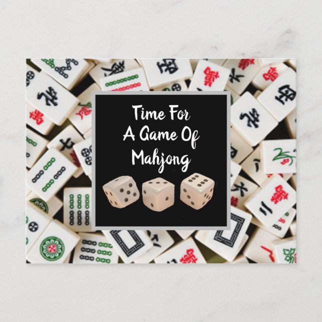 Låt oss spela Mahjong Vykort (Framsida)