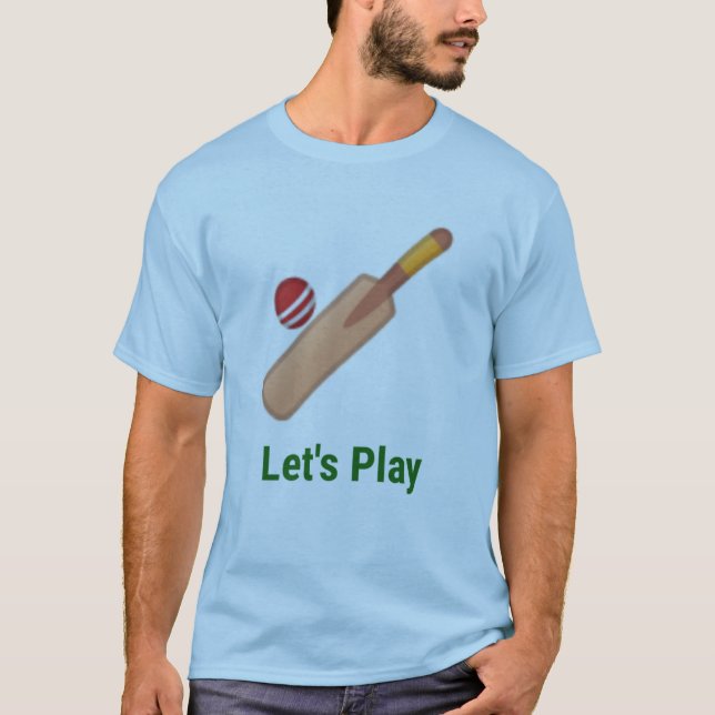 Låt oss spela upp cricket-för manar t shirt (Framsida)