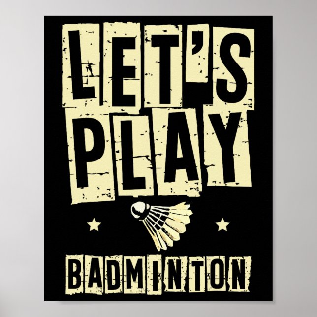 Låt oss Spela upp DMinton-spelarens knappsats 1 Poster (Framsidan)