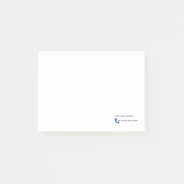 Låt oss Spela upp ett spel Post-it Block (Framsida)