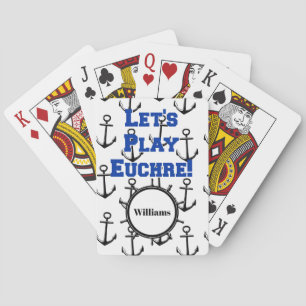 Låt oss Spela upp Euchre Nautical Anchor Casinokort