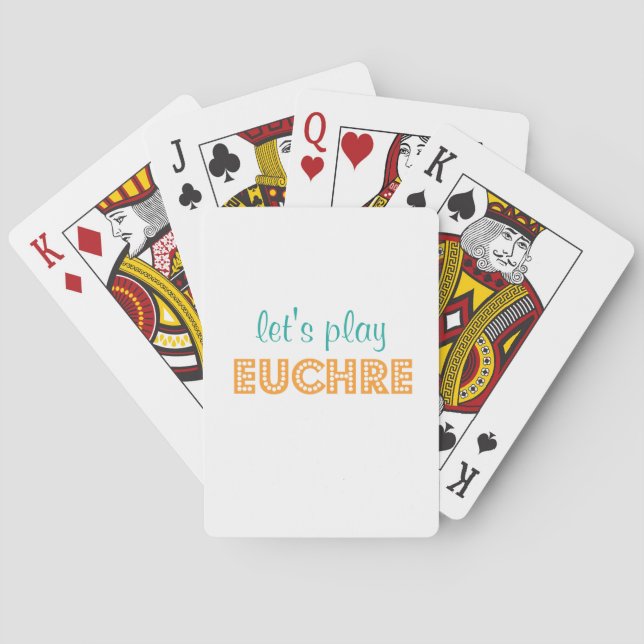 Låt oss Spela upp Euchre-uppspelningskort Casinokort (Baksidan)
