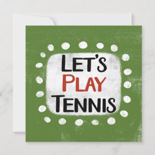 Låt oss Spela upp Tennis-hälsningskort Kort