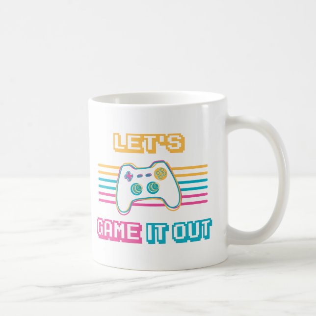 Låt oss spela ut det - Retro stil Kaffemugg (Höger)