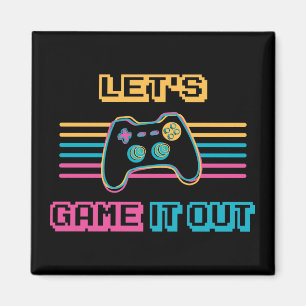 Låt oss spela ut det - Retro stil Magnet