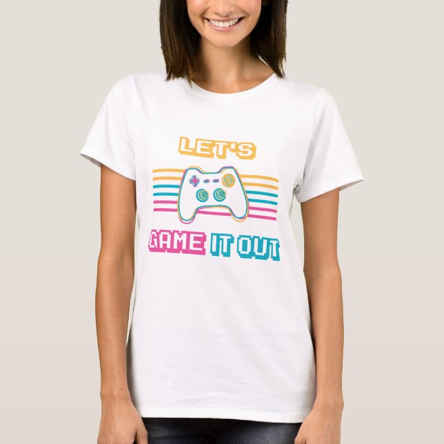 Låt oss spela ut det - Retro stil T Shirt (Framsida)