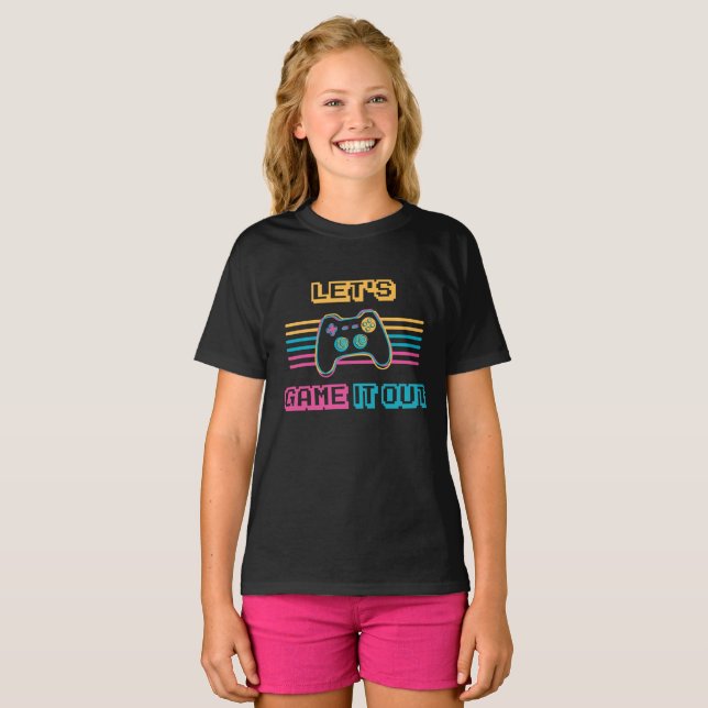 Låt oss spela ut det - Retro stil T Shirt (Hel framsida)