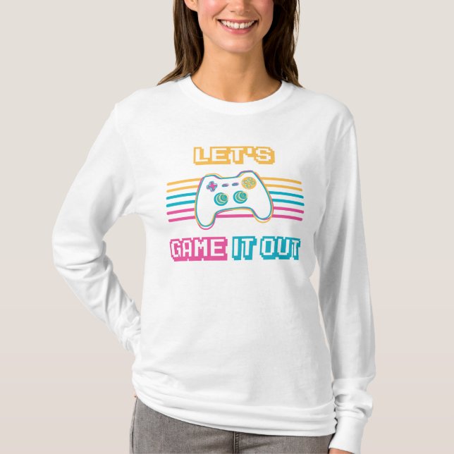 Låt oss spela ut det - Retro stil T Shirt (Framsida)
