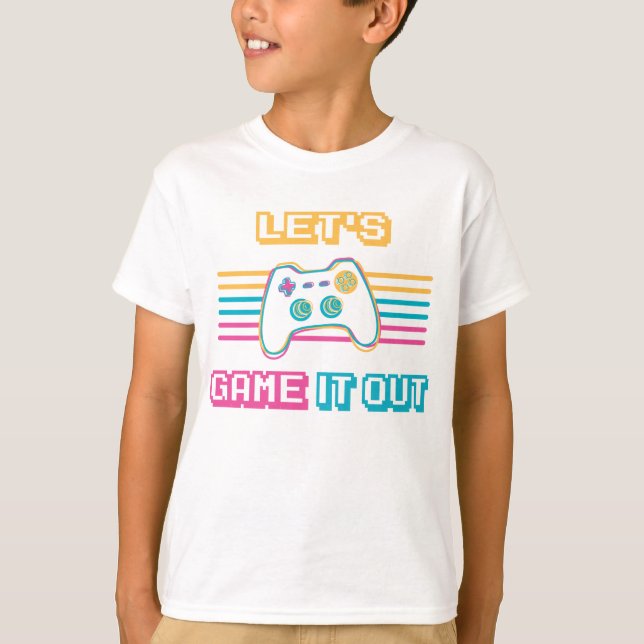 Låt oss spela ut det - Retro stil T Shirt (Framsida)