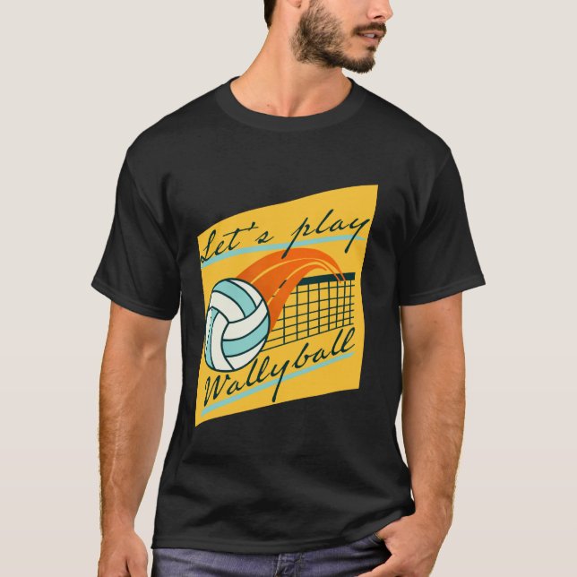 Låt oss spela Wallyball T Shirt (Framsida)