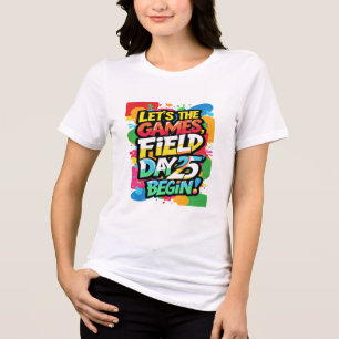 Låt oss spelen börjar skjortan, Retro Fält Day 202 T Shirt