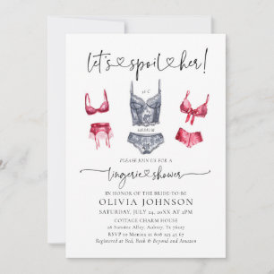 Låt oss Spoil Her Bra Lingerie Möhippa Inbjudningar