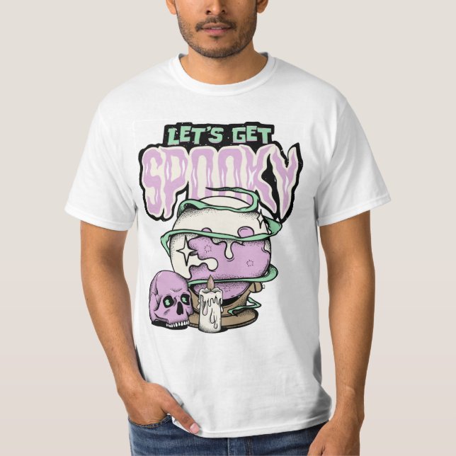Låt oss Spooky Halloween fest T Shirt (Framsida)