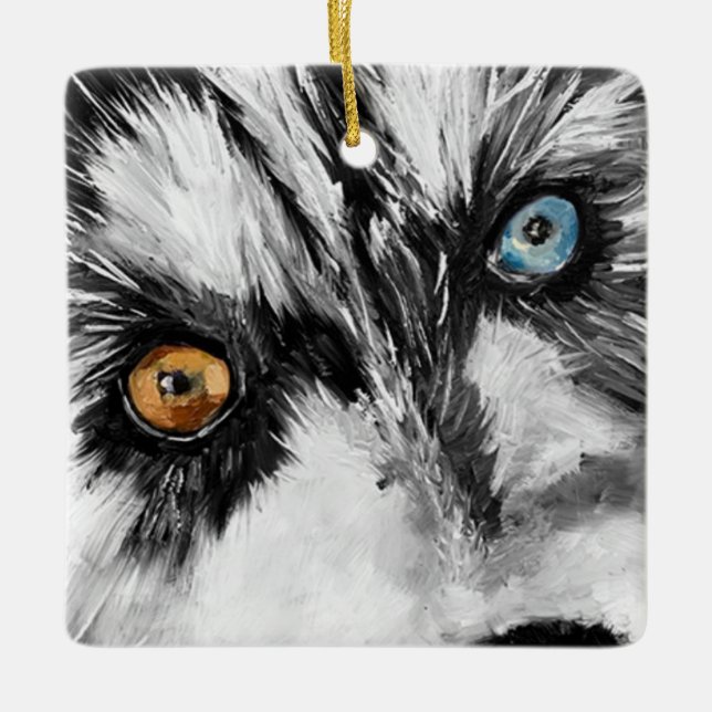 Låt oss Springa Alaska keramisk prydnadsföremål Julgransprydnad Keramik (Framsida)