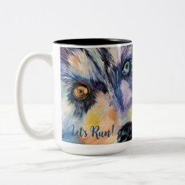 Låt oss Springa ALASKA, två tonar, 15oz kaffe mugg