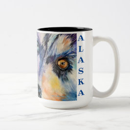 Låt oss Springa ALASKA, två tonar, 15oz kaffe mugg