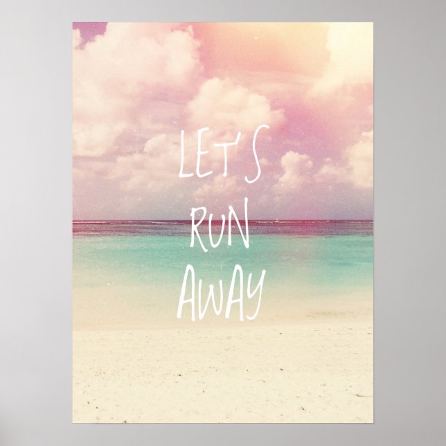 Låt oss Springa Away Wanderlust Poster (Framsidan)
