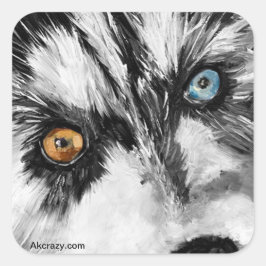 Låt oss Springa B&W-kvadratdekal Fyrkantigt Klistermärke