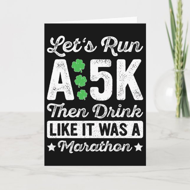 Låt oss springa en 5 km och sedan dricka som om de kort (Framsida)