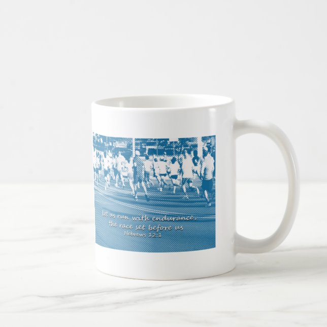 Låt oss springa vid tävling kaffemugg (Höger)