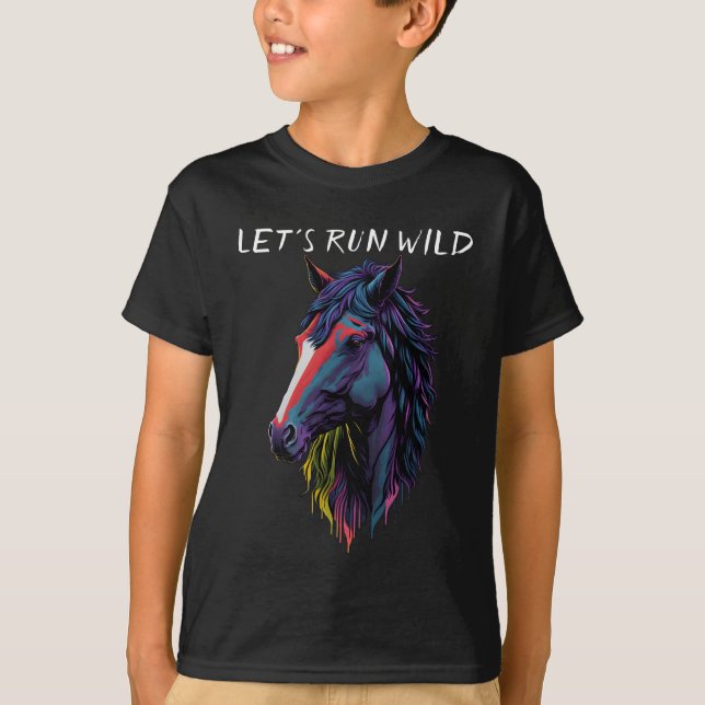 Låt oss springa vilt t shirt (Framsida)