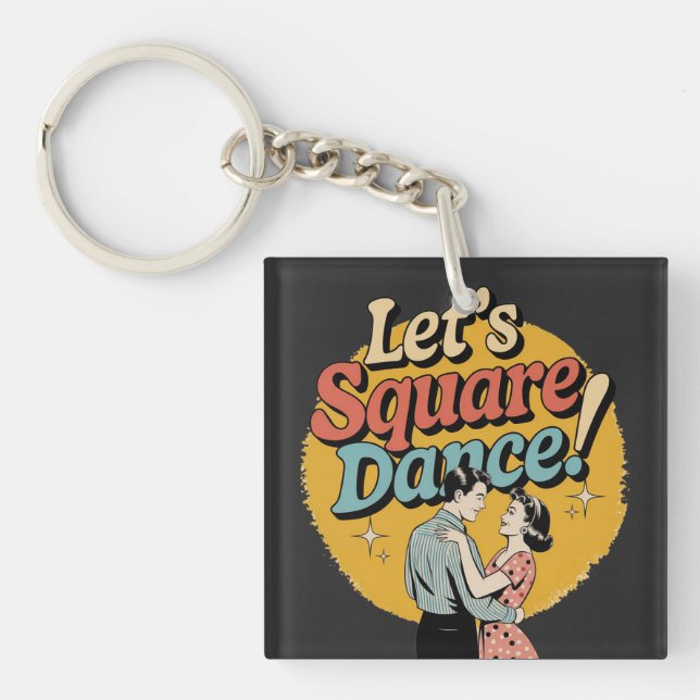 Låt oss square dance Retro present för square danc (Framsidan)