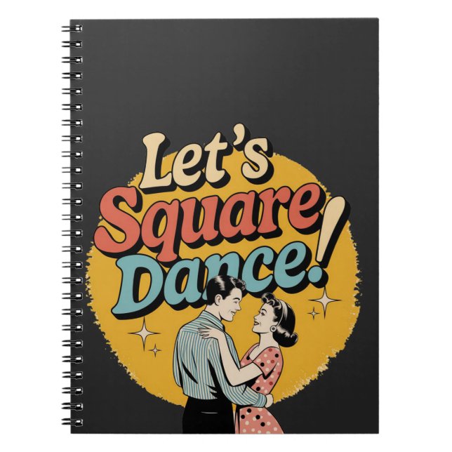 Låt oss square dance Retro square dance-present  Anteckningsbok (Framsidan)