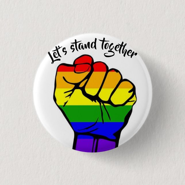 Låt oss stå tillsammans Flag. Knapp (Framsida)