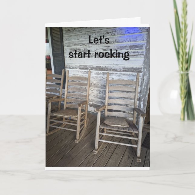 LÅT OSS START "ROCKING" "60:e BIRTHDAY"-WISH-kort Kort (Framsida)