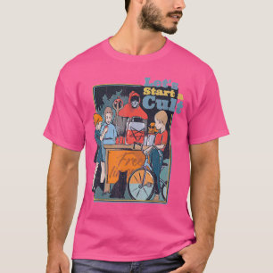 Låt oss starta en kult rolig vintage barn spel dem t shirt