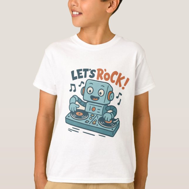 Låt oss Sten Robot T Shirt (Framsida)