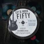 Låt oss Sten Vintage LP Guitar Music Manar födelse Inbjudningar<br><div class="desc">En elegant, musiktemed, roligt födelsedagsfest inbjudan-mall i form av en vinylpost med musik noter och gitarr, som har en texturerad blå bakgrund och grått-bakgrund och titeln "Låt oss Sten 50 år". Du kan redigera mallen helt och hållet. En perfekt födelsedagsfest inbjudan för en man som kärlek sten, musik och gitarrer,...</div>