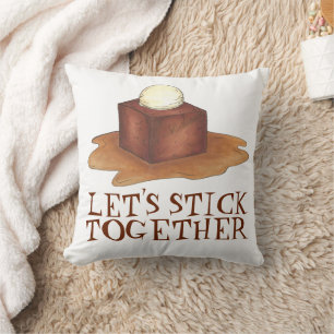 Låt oss Stick ihop British Toffee Pudding Kudde
