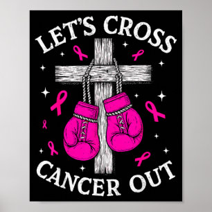Låt oss stryka cancer ur leken Bröstcancer Rosa bo Poster