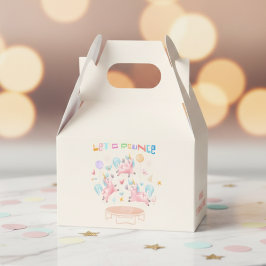 Låt oss studsa hoppande unicorns barns födelsedag presentaskar