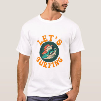 Låt oss Surfing-killens T Shirt