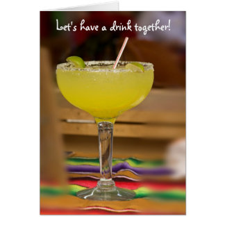Låt oss ta en drink tillsammans! hälsningskort